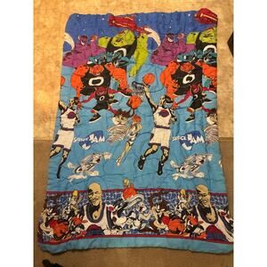 Vintage 1996 Space Jam Michael Jordan Looney Tunes Twin Comforter Blanket